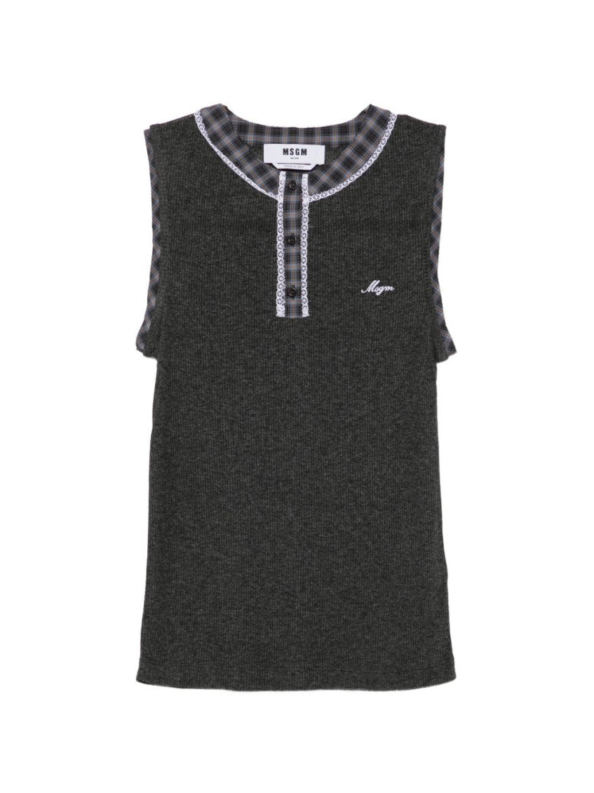 Grey Textured Crew Neck T-Shirt 1