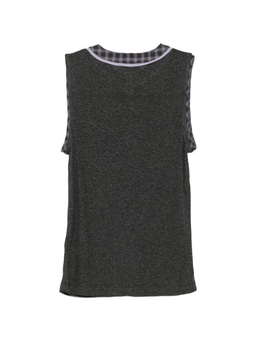 Grey Textured Crew Neck T-Shirt 2