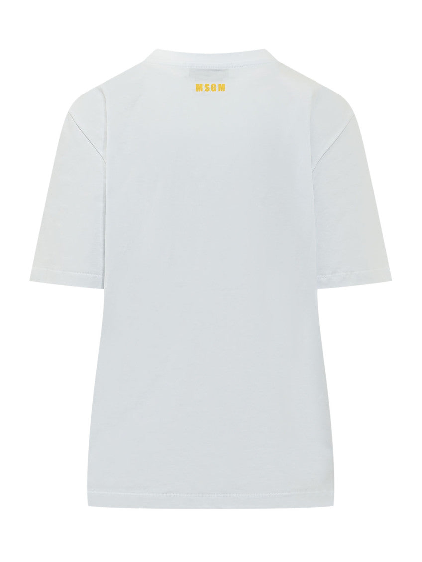 White Graphic Crew Neck T-Shirt 2