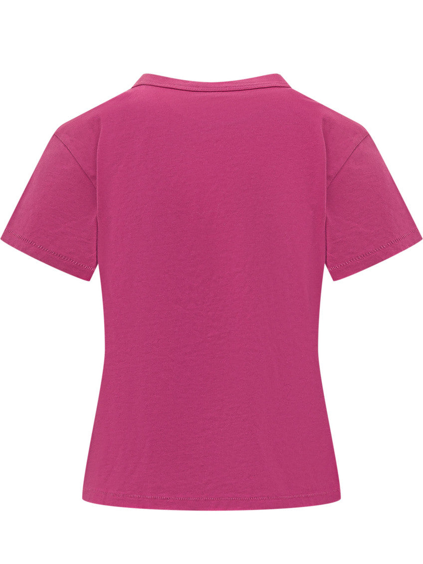 Pink Logo Crew Neck T-Shirt 2