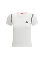 White Logo Crew Neck T-Shirt 1