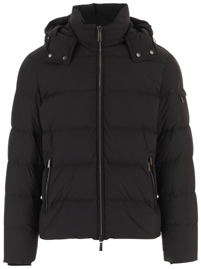 Black Quilted Hood Jacket 1