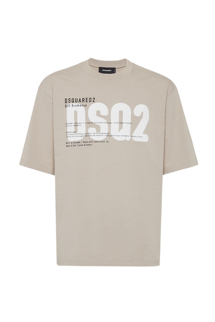 Beige Crew Neck T-Shirt 1