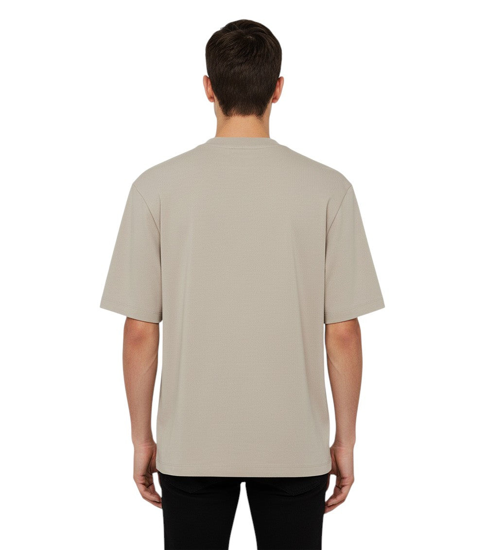 Beige Crew Neck T-Shirt 4