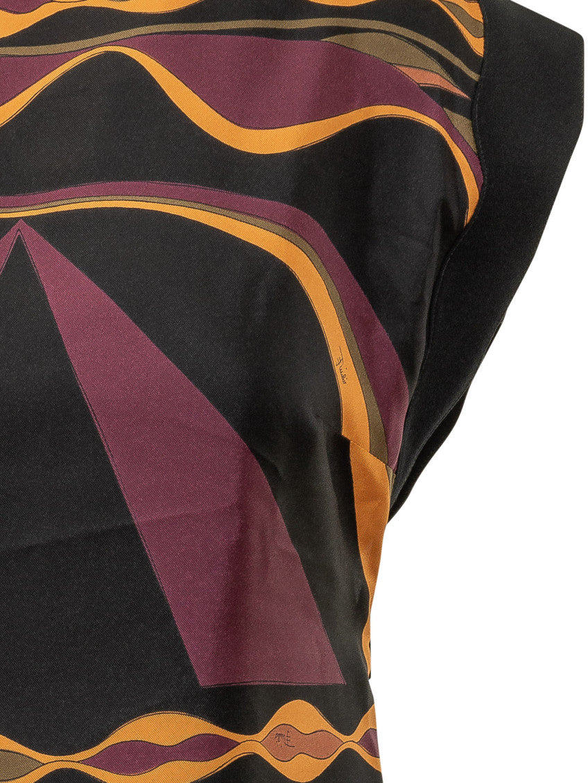 Multicolor Abstract Round Neck Top 4