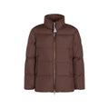 Brown Quilted Mock Collar Jacket 1