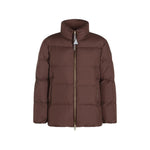 Brown Quilted Mock Collar Jacket 1
