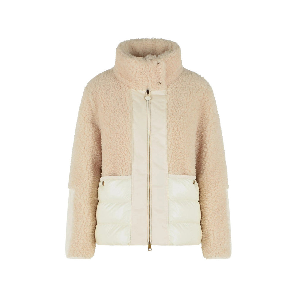 Beige Mock Collar Jacket 1