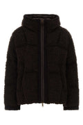 Dark Brown Textured Hood Jacket 1