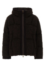 Dark Brown Textured Hood Jacket 1
