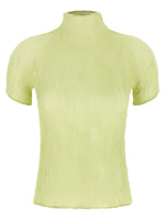 Green Knitted Mock Collar Top 1