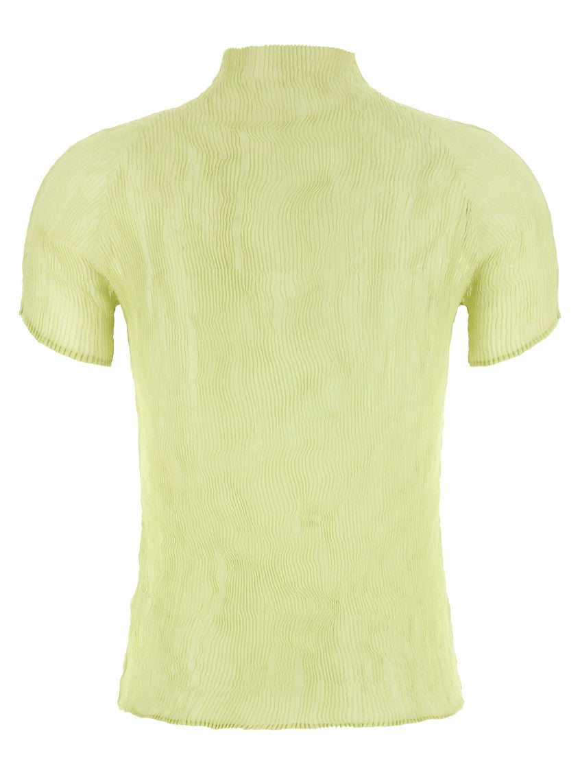 Green Knitted Mock Collar Top 2