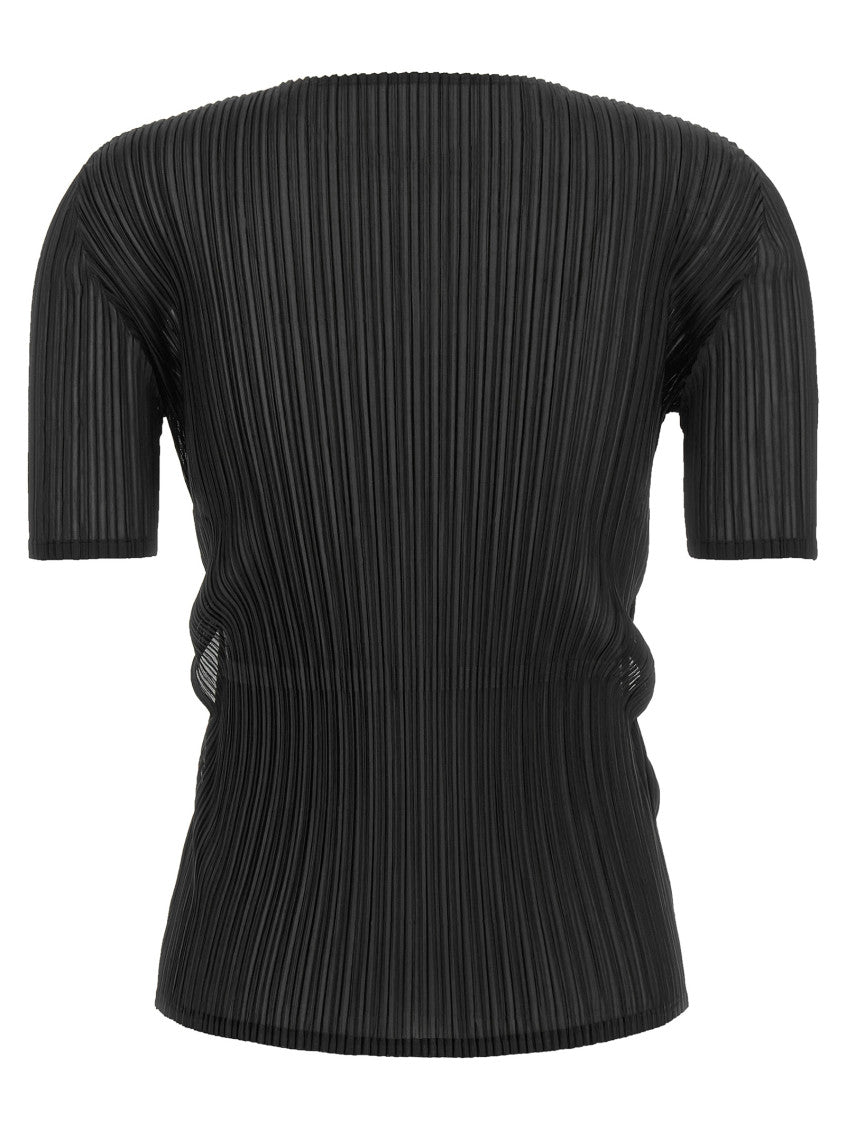 Black Knitted Round Neck Top 2