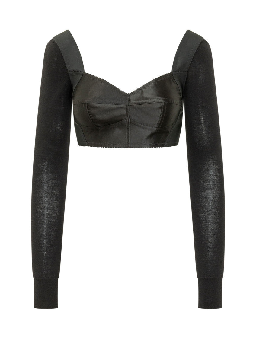 Black Sweet Heart Neck Top 1