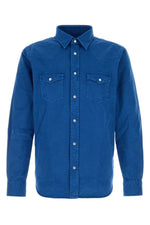 Blue Slim Denim Shirt 1