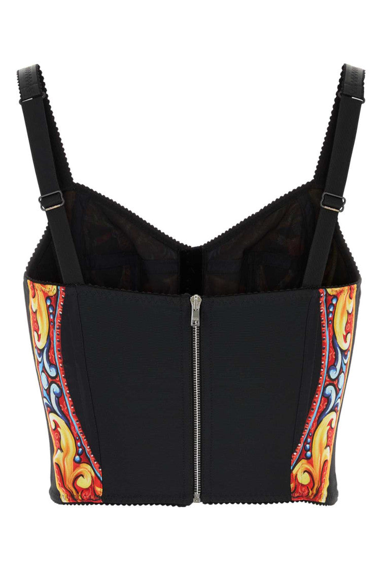 Multicolor Printed Sweet Heart Neck Top 2