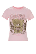 Pink Graphic Crew Neck Top 1