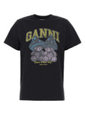 Black Graphic Crew Neck Top 1