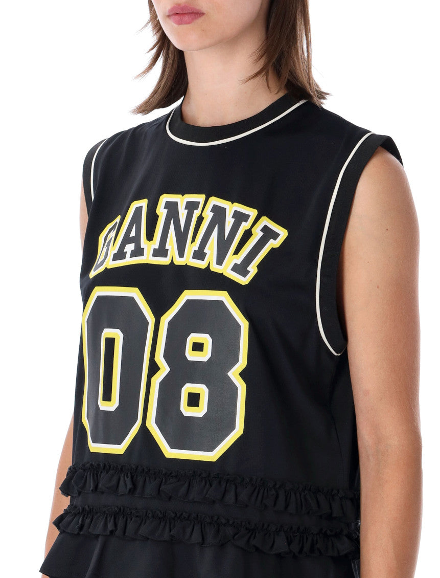Black Graphic Crew Neck Top 3