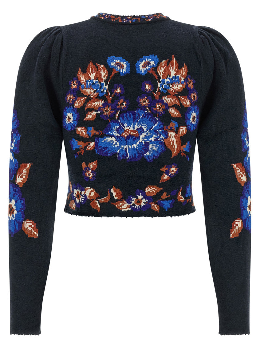 Multicolor Floral Crew Neck Top 2