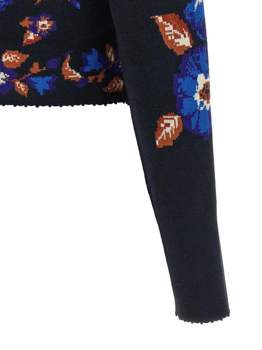 Multicolor Floral Crew Neck Top 4