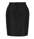 Black Solid Above Knee Skirt 1