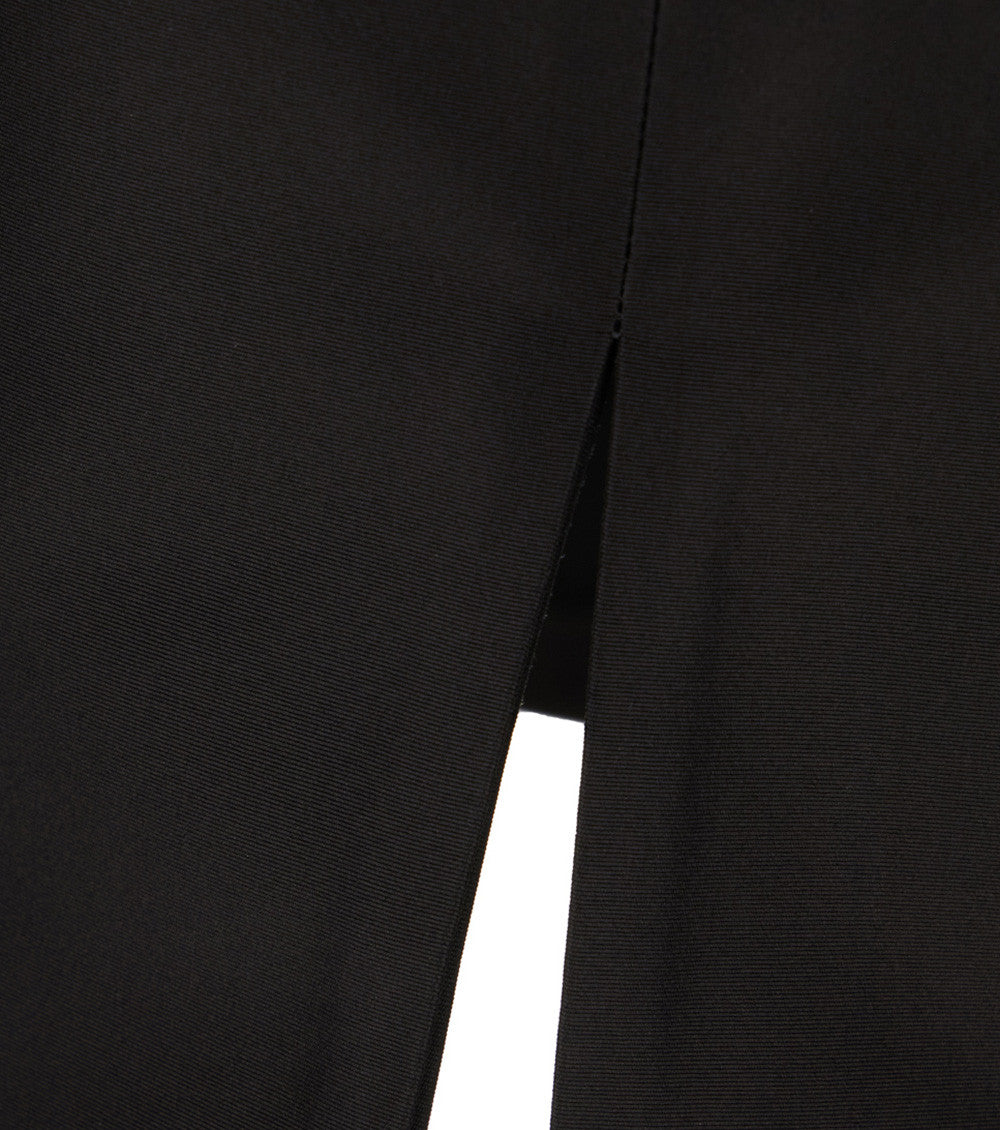 Black Solid Above Knee Skirt 4