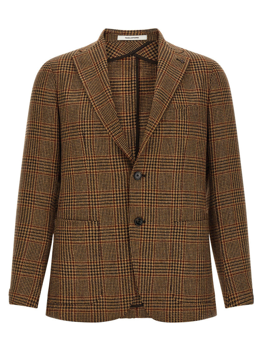Brown Notched Lapel Blazer 1