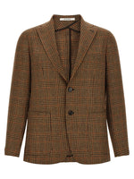 Brown Notched Lapel Blazer 1