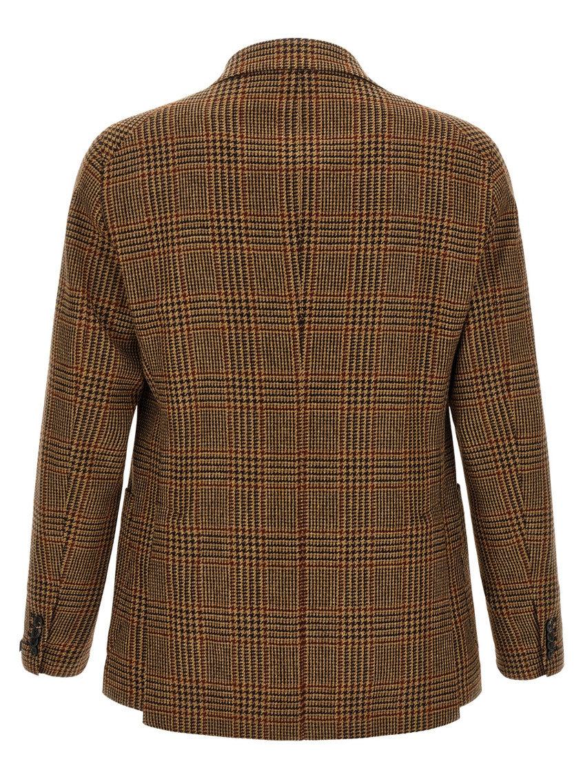 Brown Notched Lapel Blazer 2