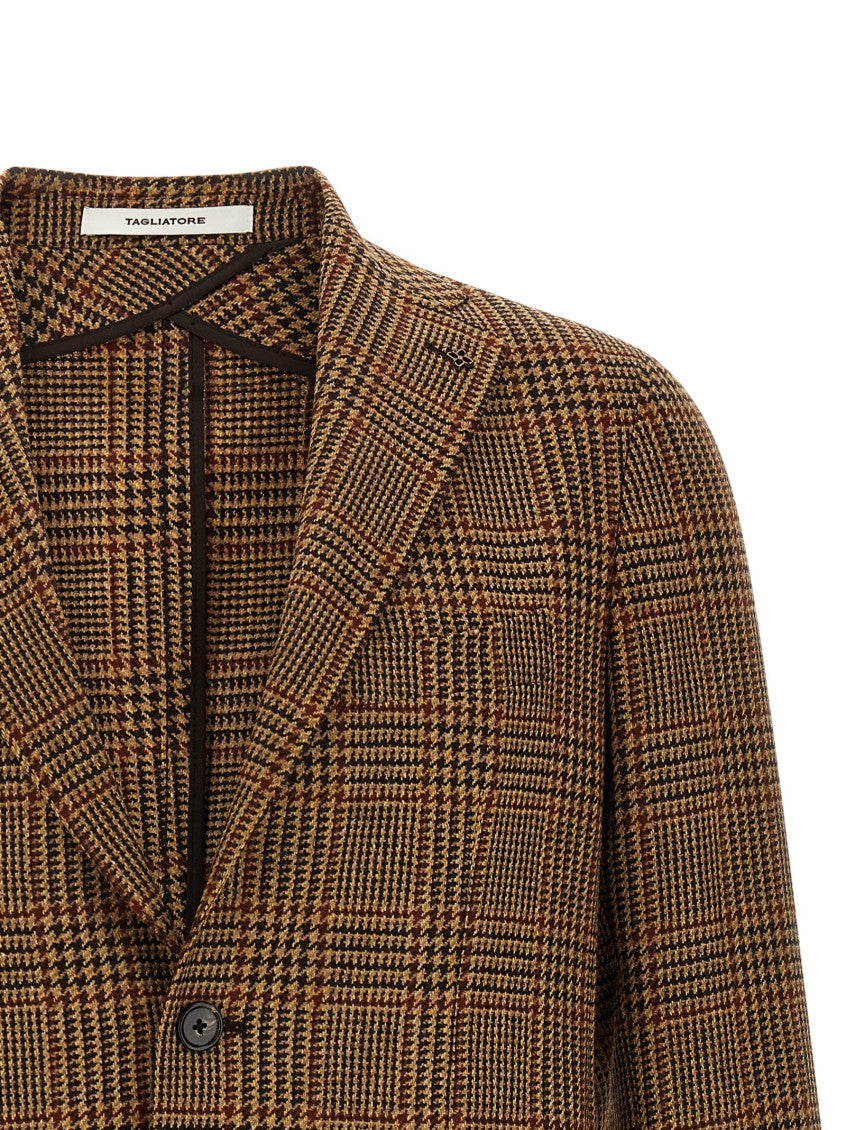 Brown Notched Lapel Blazer 3