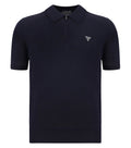 Black Half Zip Logo Polo 1