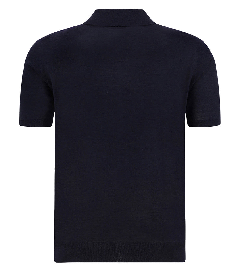 Black Half Zip Logo Polo 2