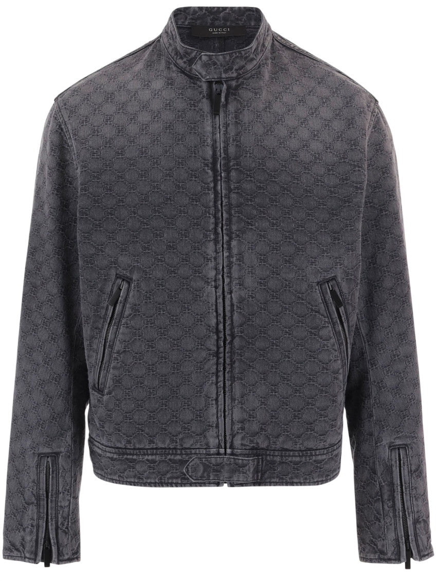Dark Grey Jacquard Jacket 1