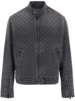 Dark Grey Jacquard Jacket 1