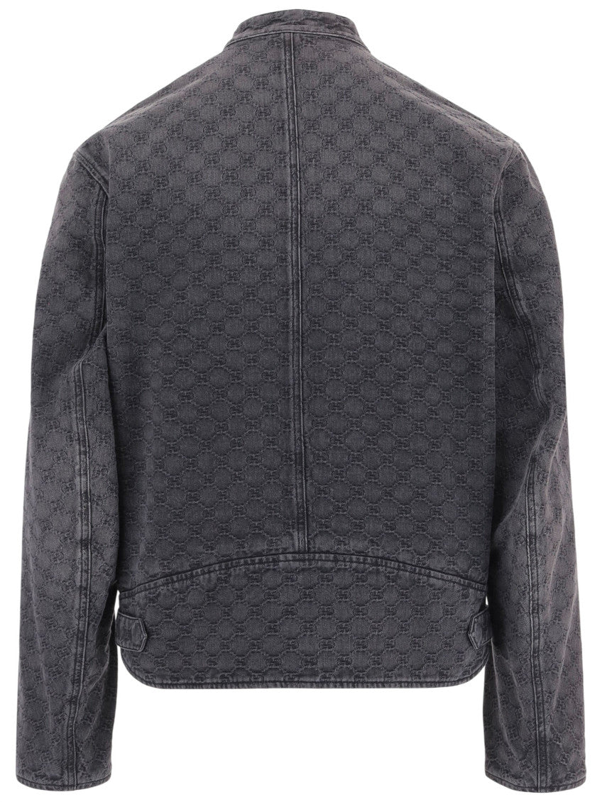 Dark Grey Jacquard Jacket 2