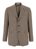 Beige Notched Lapel Blazer 1