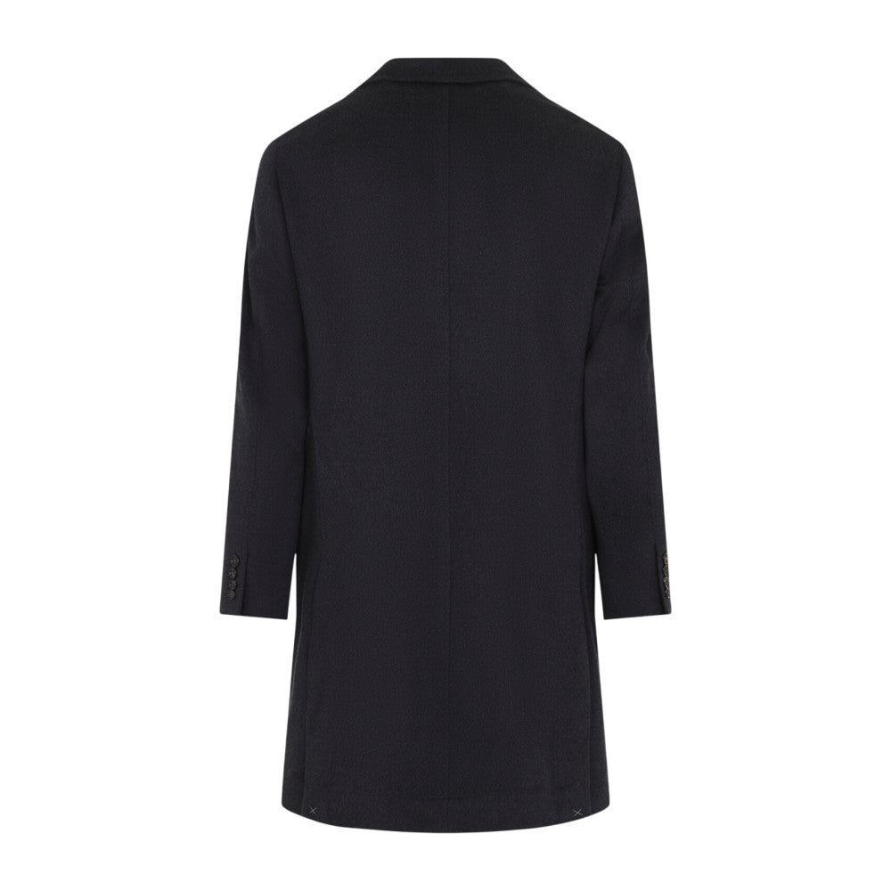 Dark Grey Notched Lapel Coat 2