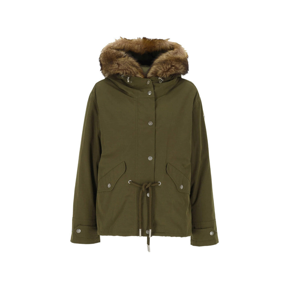 Green Solid Hood Jacket 1