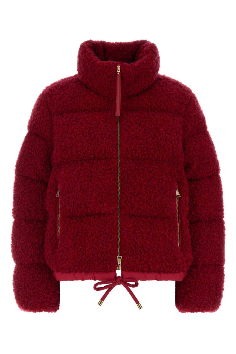 Red Mock Collar Jacket 1