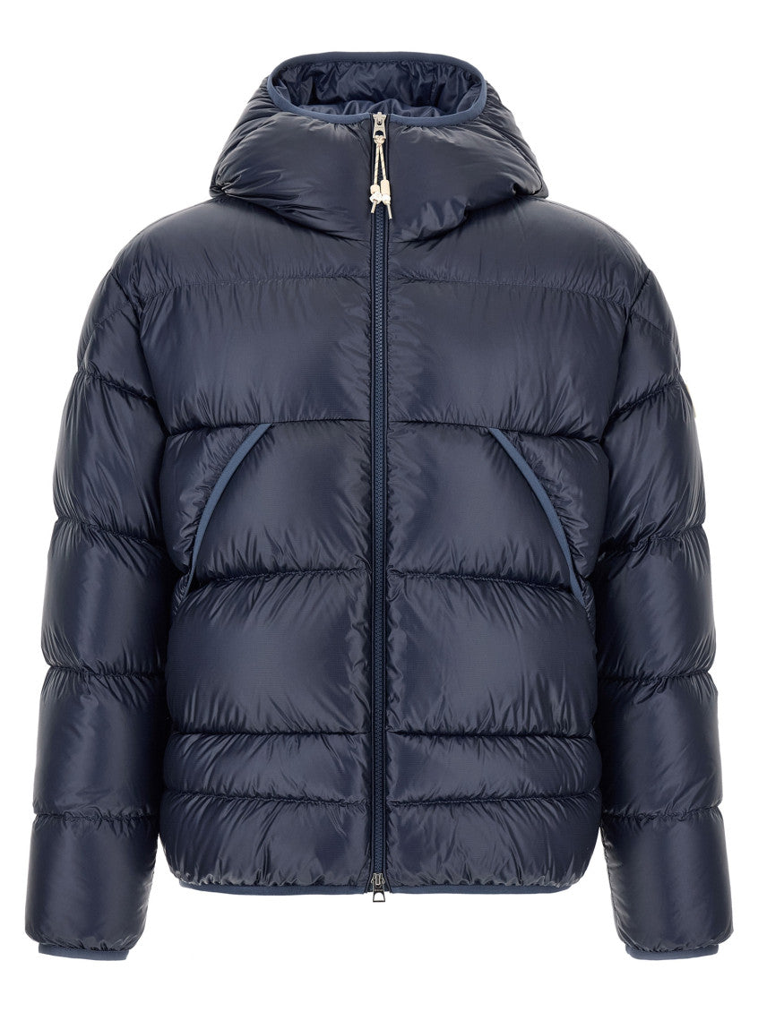 Blue Solid Hood Jacket 1