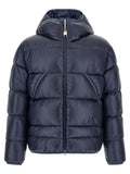 Blue Solid Hood Jacket 1