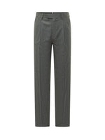 Grey Tailored Pleated Trousers 1