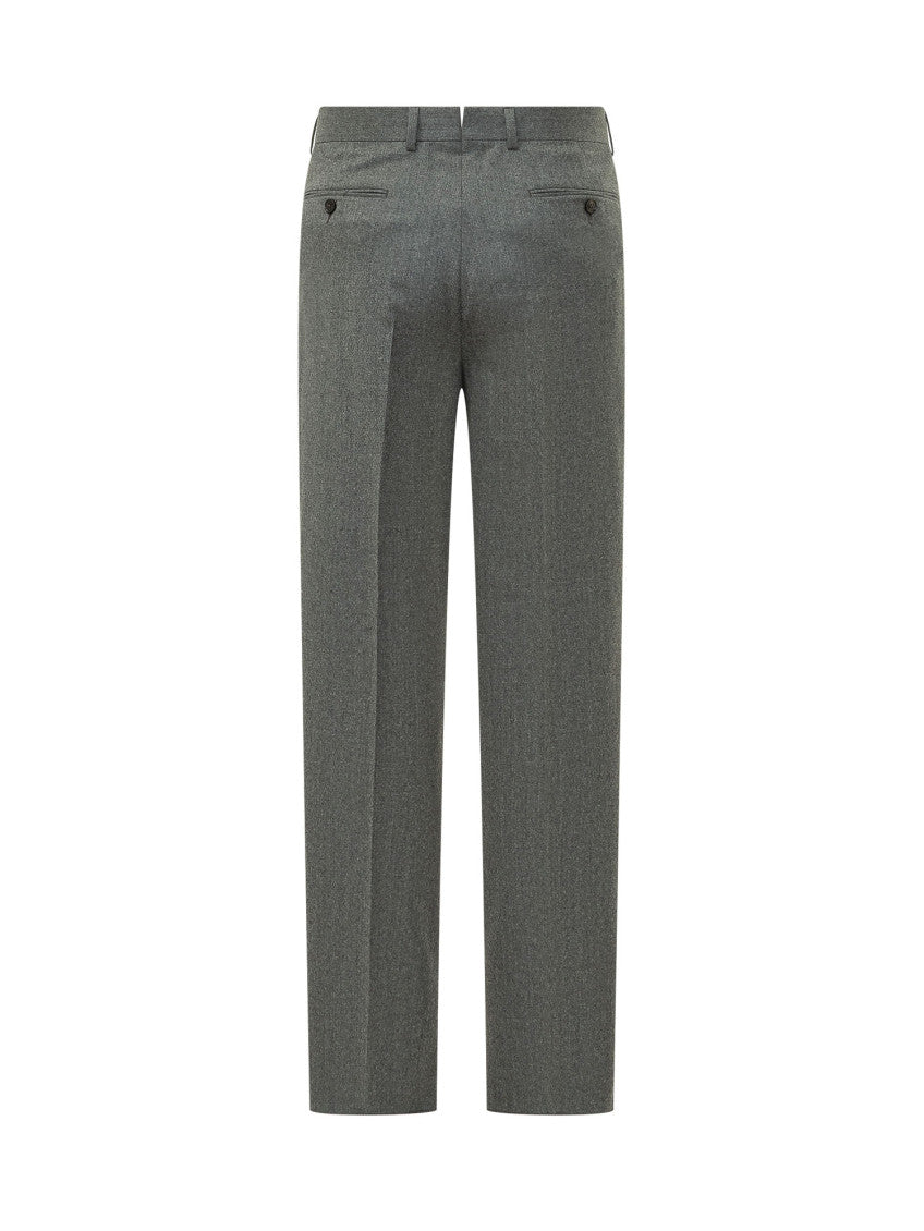 Grey Tailored Pleated Trousers 2