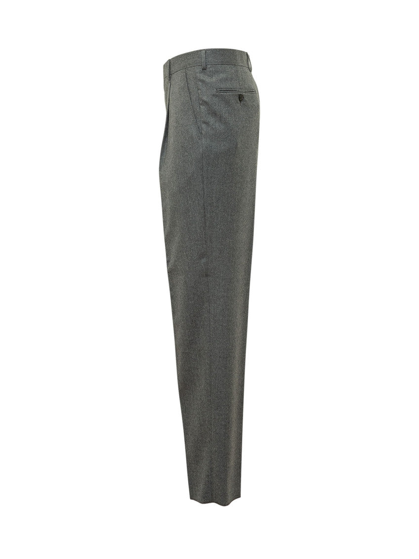 Grey Tailored Pleated Trousers 3