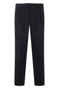 Dark Blue Pleated Trousers 1