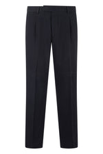 Dark Blue Pleated Trousers 1