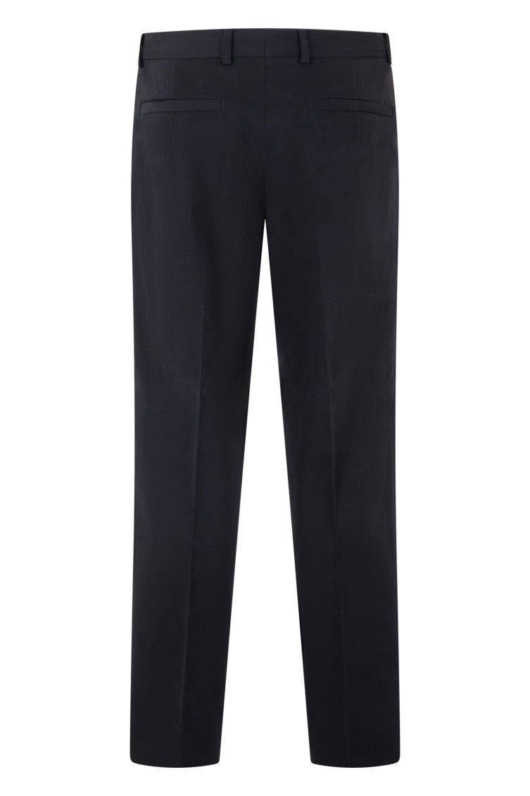 Dark Blue Pleated Trousers 2