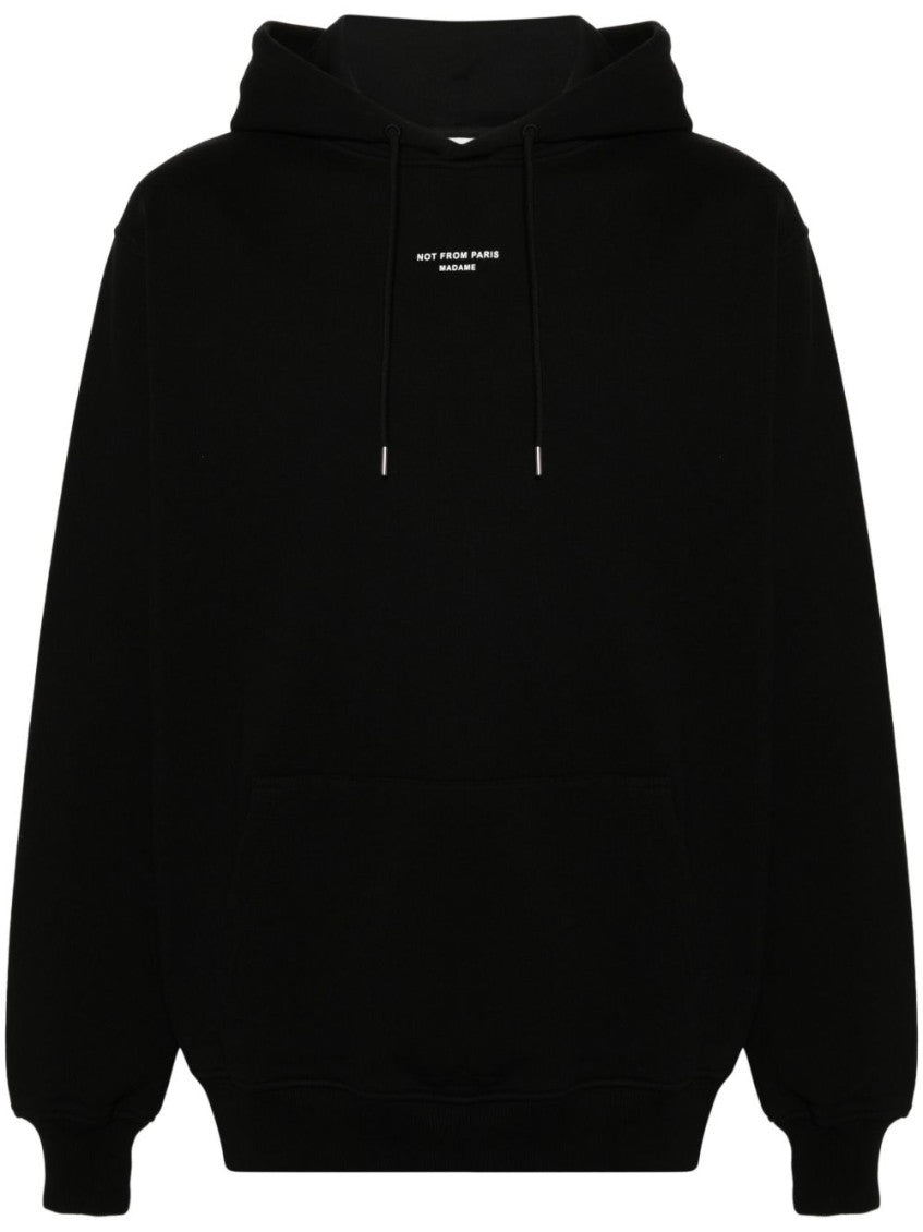 Black Slogan Classique Le Hoodie 1