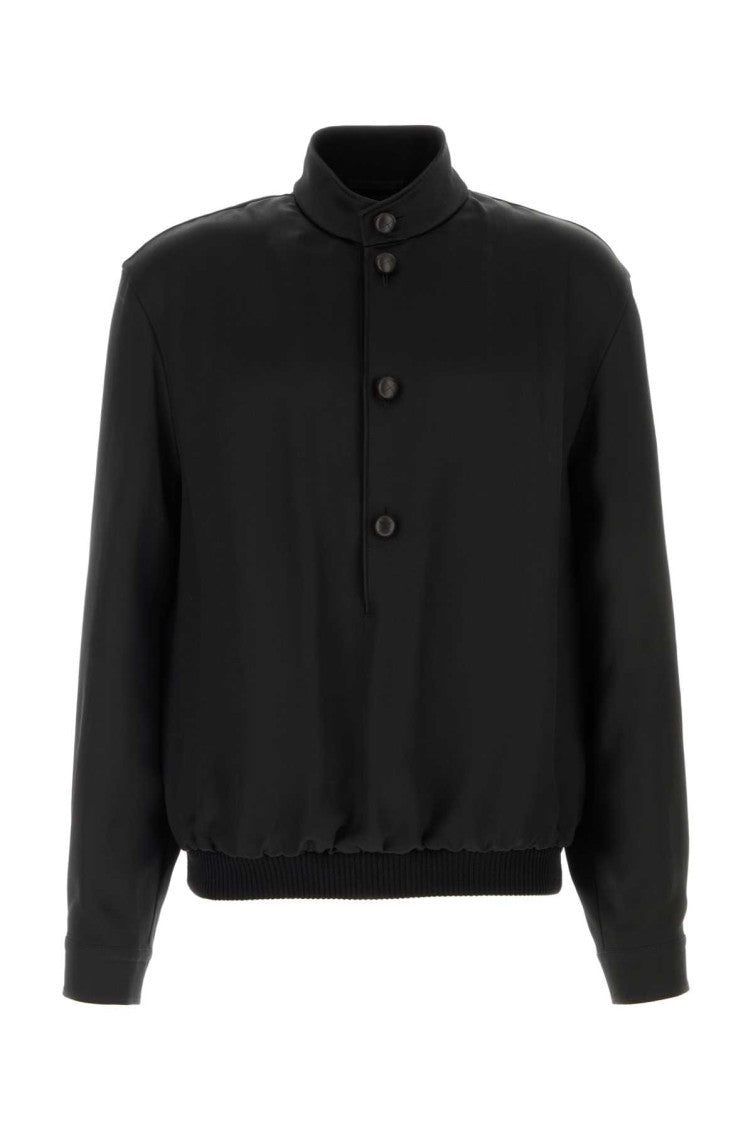 Black Mock Collar Sweatshirt 1